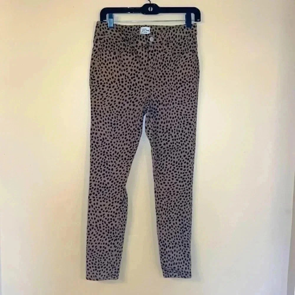 J Crew Animal Print Denim Jeans Pants Size 27